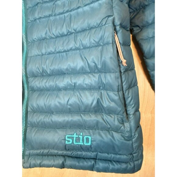 $249 Stio PINION 800 Down Sweater Fullzip Women's Med Hillside Spruce Green - Picture 5 of 16